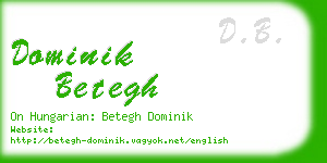 dominik betegh business card